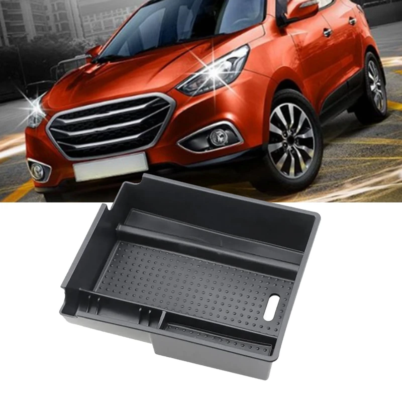 

Автомобильный центральный подлокотник коробка для хранения аксессуары для интерьера лоток Органайзер для Hyundai IX35 2010-2017