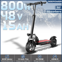 DEEPOWER Q2 800W Powerful Motor Electric Scooter For Adult 48V 15Ah Removable Seat Scooter Long Range Scooter EU Warehouse
