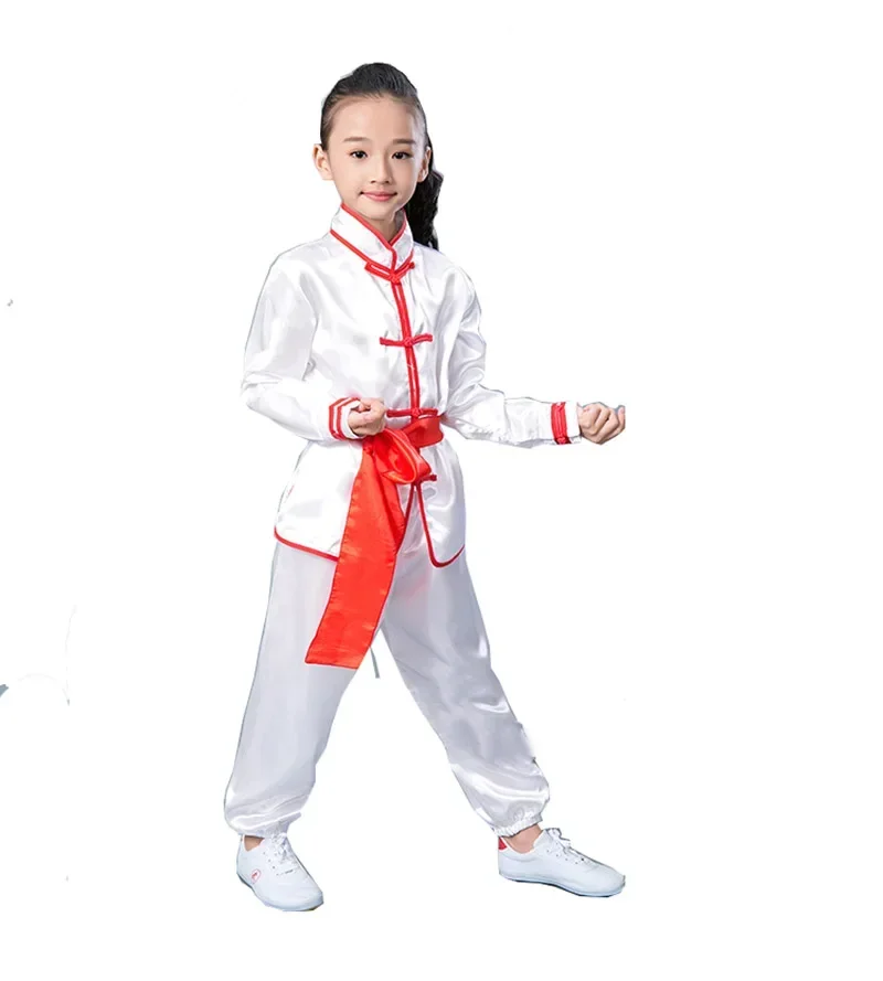 Adult Kid Chinese Traditional Wushu Costume Clothes Boys Girls Kungfu Pak Tai Chi Martial Art Uniform Outfits Custom Logo