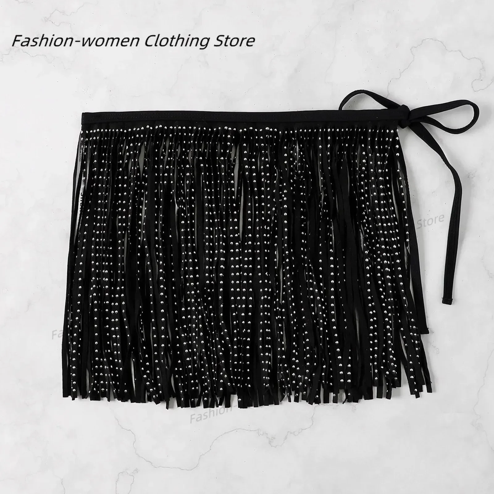 Women Sequin Cover For Swimwear Bikini Skirt Fringe Beach Short Cover Shiny Up Sexy Wrap Wraps Long Board Shorts For Women 2024