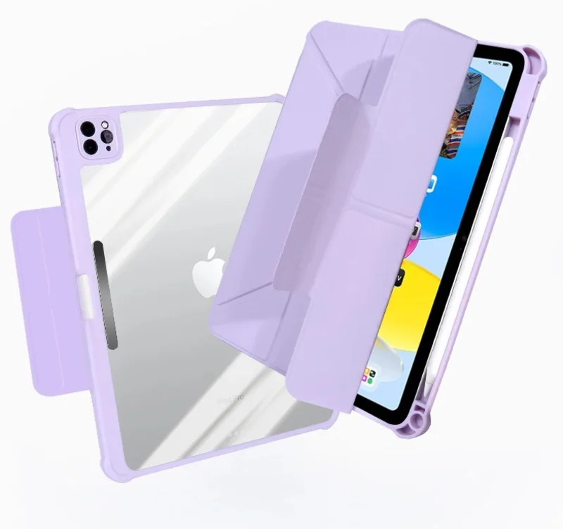 

For iPad Air 5 Case 2022 Pro 11 air4 10.9 Mini6 10.2 7th 8th 9th 10th generation transparent lightweight silicone leather cover