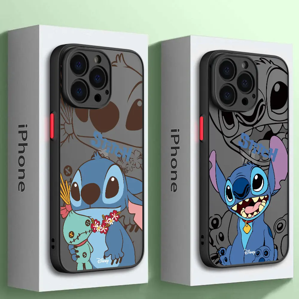 Disney Alien Creature Stitch Case For Apple iPhone 8 XR 11 Pro SE 2020 14 Plus 7 6 XS Max 13 12mini 15 14ProMax Soft Cover Phone