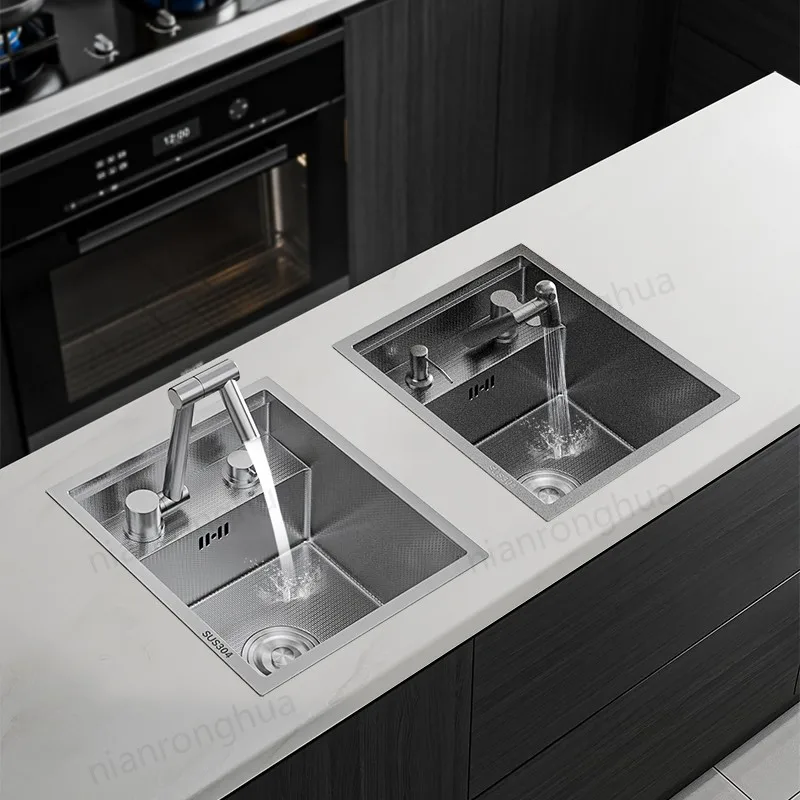 

Скрытая кухонная раковина с крышкой, черный, серебристый, сотовый складной смеситель, сливная маленькая раковина, кухонная раковина из нержавеющей стали 304.