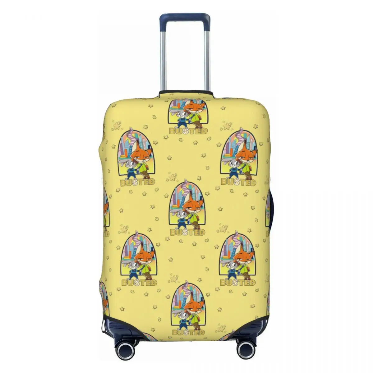 

Custom Z-Zootopia Wallpaper Travel Luggage Cover Washable Cute Cartoon Suitcase Cover Protector Fit 18-32 Inch