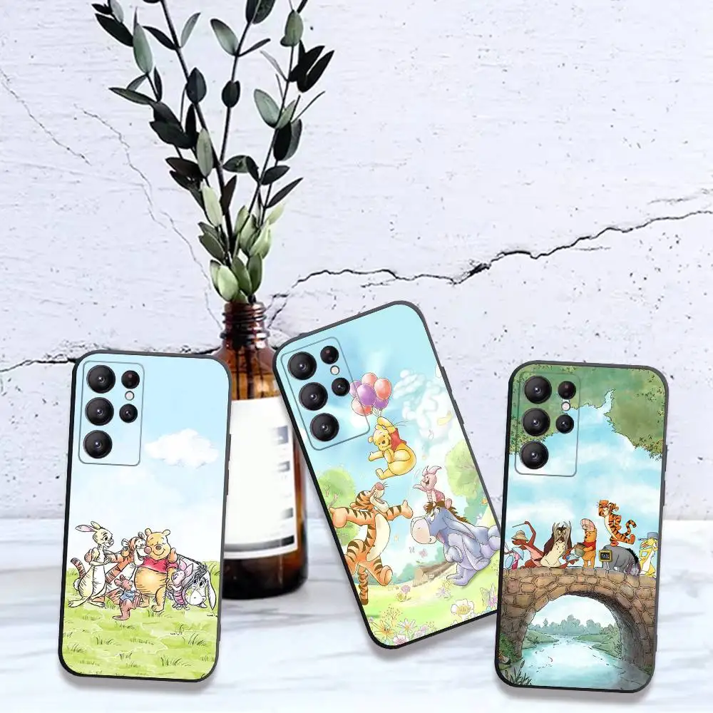 Funda de teléfono W-Winnie T-The P-Pooh para Samsung S 24 fe 25 Ultra plus 20 lite 21 30 22 23 24 22 Ultra 5G