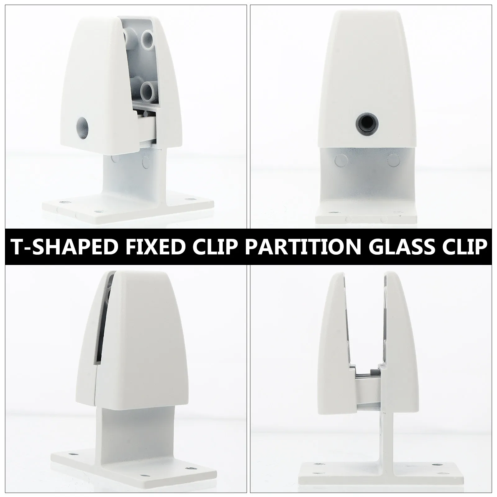 2Pcs Desk Divider Clamps Glass Partition Clips Thickened Stable Base Office Desktop Privacy Panel Support Metal Screen Baffle