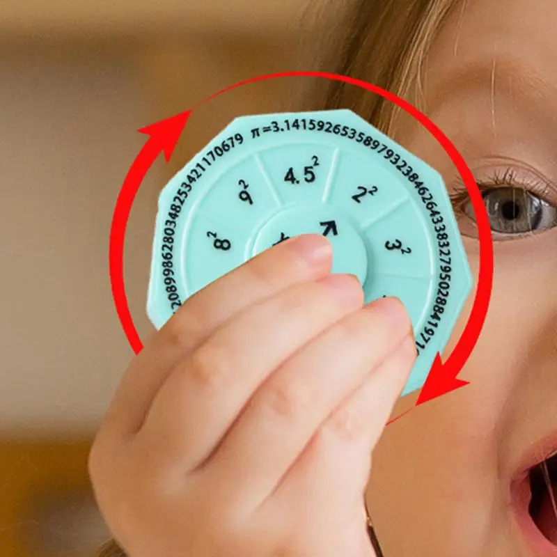 Spinner de matemáticas para niños y niñas, herramienta interactiva de aprendizaje de matemáticas, juguete para contar, Fidget Pi, escuela secundaria, relajación