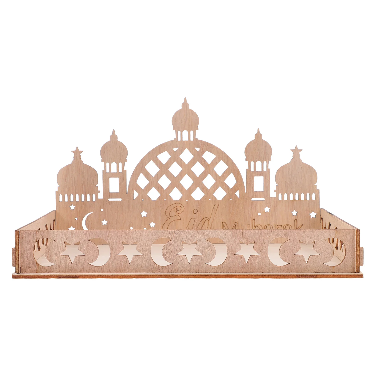 صينية خشبية مزخرفة لطاولة الطعام وطاولة القهوة وصينية تقديم مركزية للحلويات والحلويات وديكورات الحفلات والتجمع المنزلي