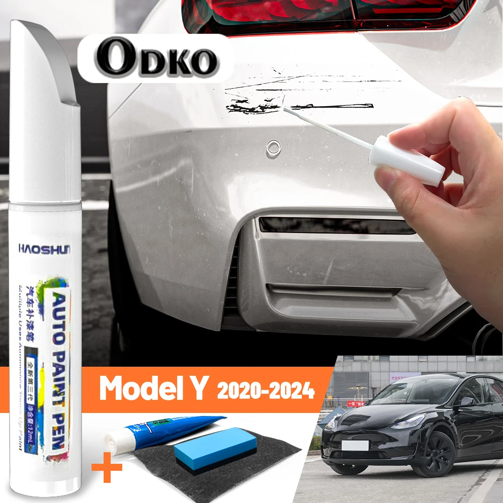 Car Paint Pen Paint Care Scratch Repair Wax Painting Scratch Remover Accessories For Tesla Model Y 2020-2024 2021 2022 2023