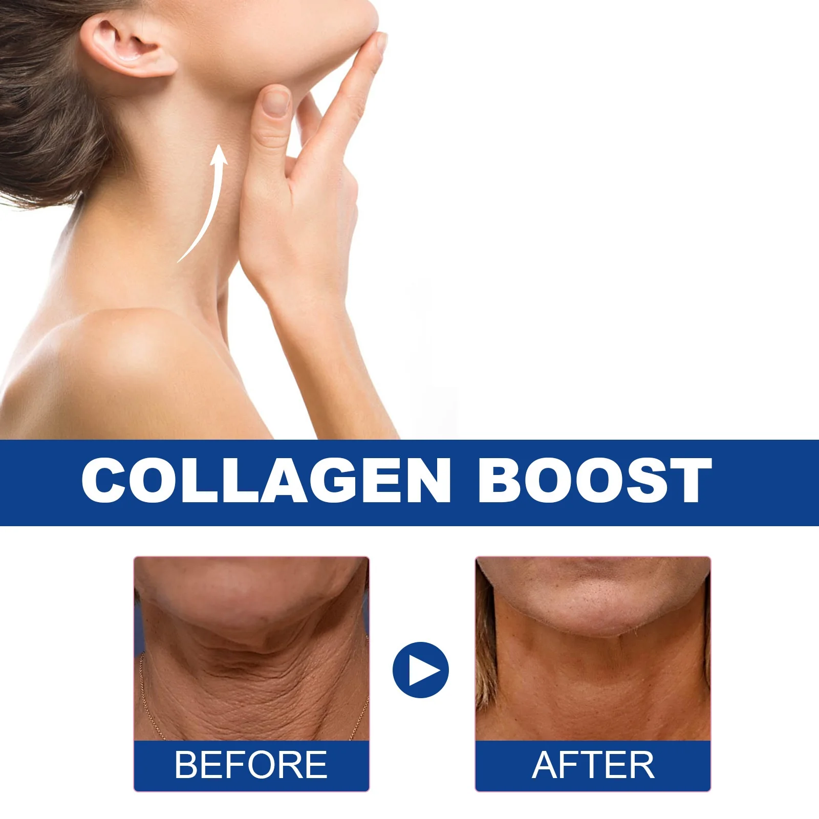 Hydrolyzed Collagen Neck Cream Face Lifting Firming Lightening Smoothing Care Lotion Moisturizer Neck Rejuvenation Cream image 2