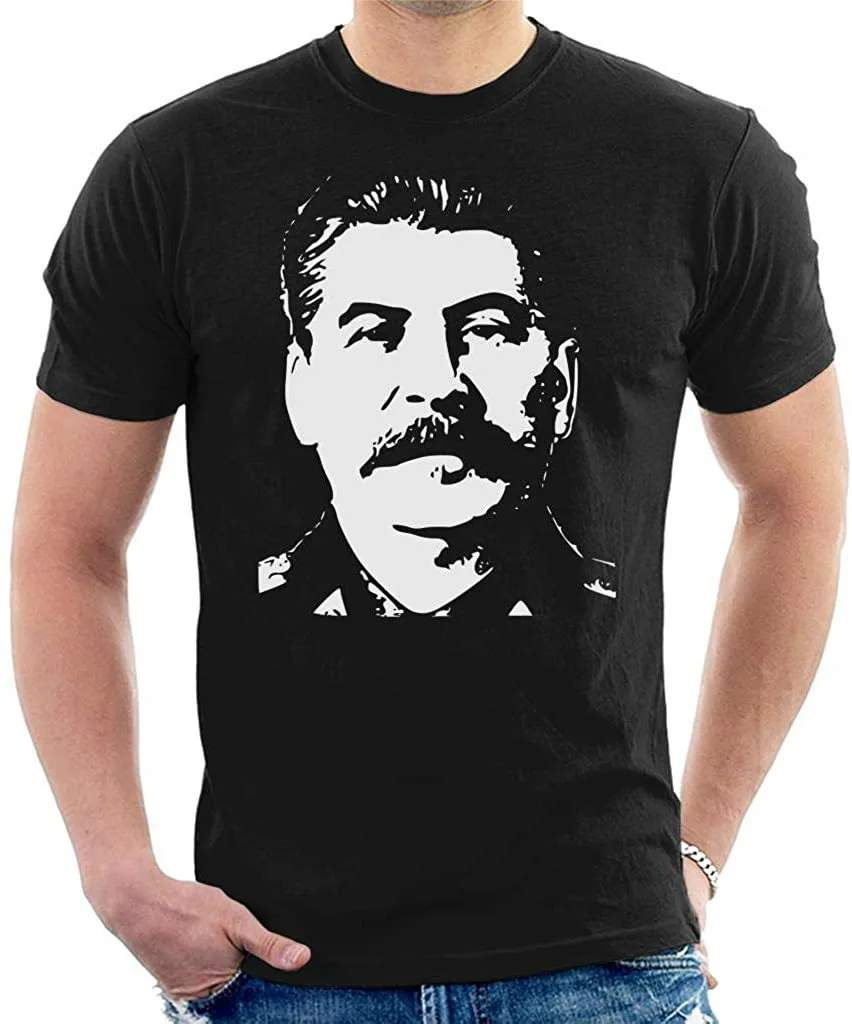 

Communist Soviet Leader Stalin Portrait Printed T Shirt. 100% Cotton Short Sleeve O-Neck Casual T-shirts New Size S-3XL