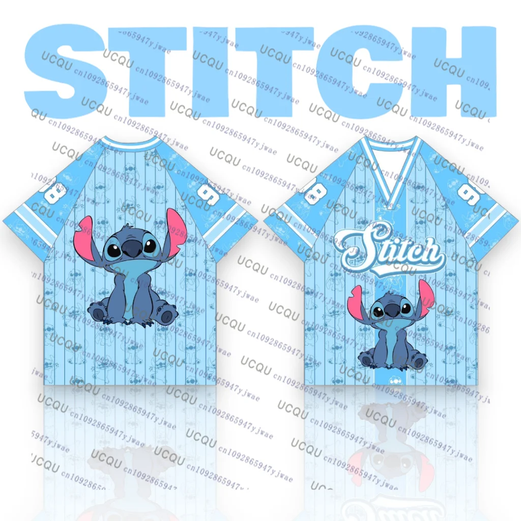 أزياء ديزني الكلاسيكية الكرتون غرزة الملاك لكرة القدم جيرسي تنفس الخامس الرقبة الرياضة كبيرة الحجم التدريب التي شيرت الوالدين والطفل التي شيرت #4