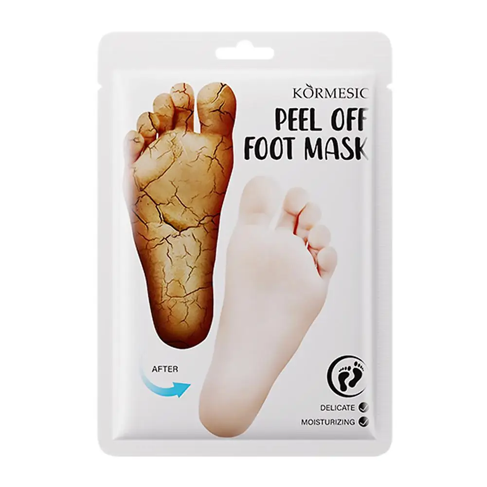 Exfoliating Foot Peel Mask Lactobionic Acid Niacinamide Hydrating Softening Callus Remover Repairing Spa Booties For Dry Heels