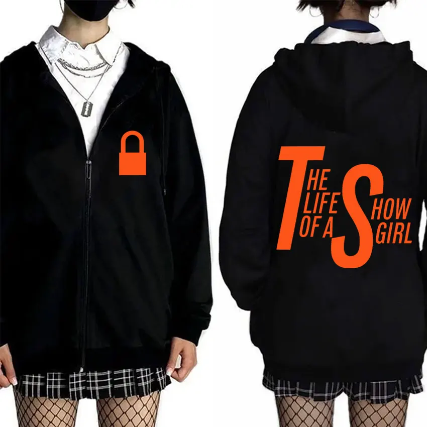 

The Life of A Showgirl Album Zipper Hoodie Men Women Clothing Hip Hop Fashion Pop Music Zip Up Jacket Unisex Zip Up Sweatshirt