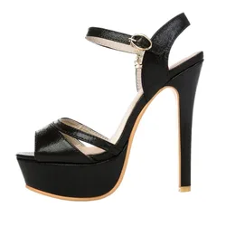BLXQPYT Plus shoes woman Sandals summer Sexy fashion Big Size 30-48 Super High Heels (13cm) Women shoes wedding Pumps 431-5