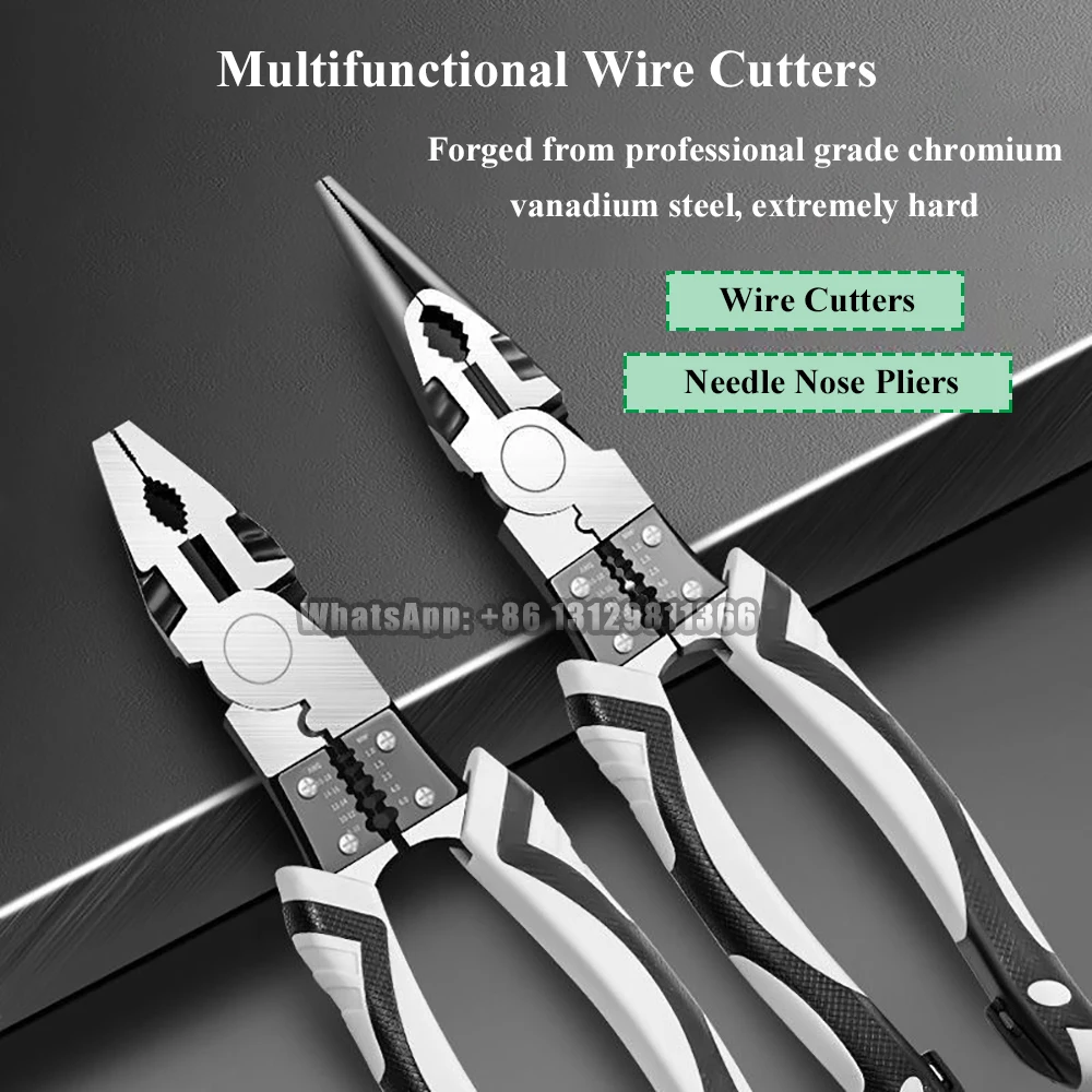 

Multifunctional Universal Diagonal Pliers，Needle Nose Pliers，Hardware Tools， Universal Wire Cutters， Electrician.