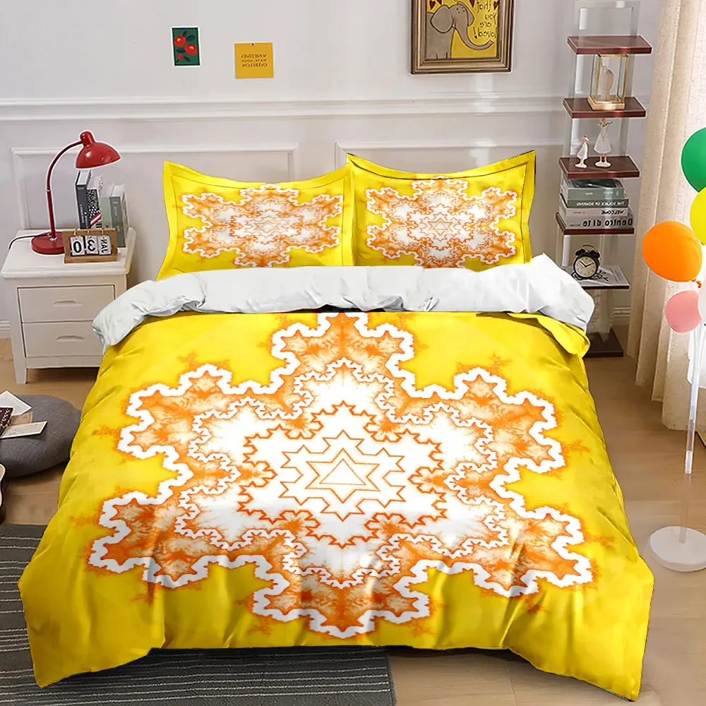 Abstract Yoga Meditation Set Soft Comfortable Duvet Cover Bedding Set Included 1*Duvet Cover & 2*Pillowcases, gift