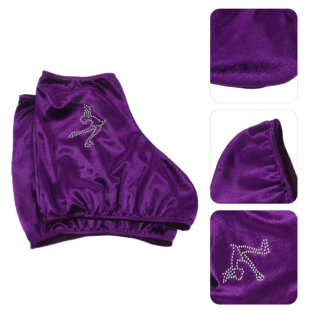 

Purple Elastic Skate Covers Ice Skating Roller Hockey Shoes Boot Protector Polyester Material Field Hockey Team Sports Ice