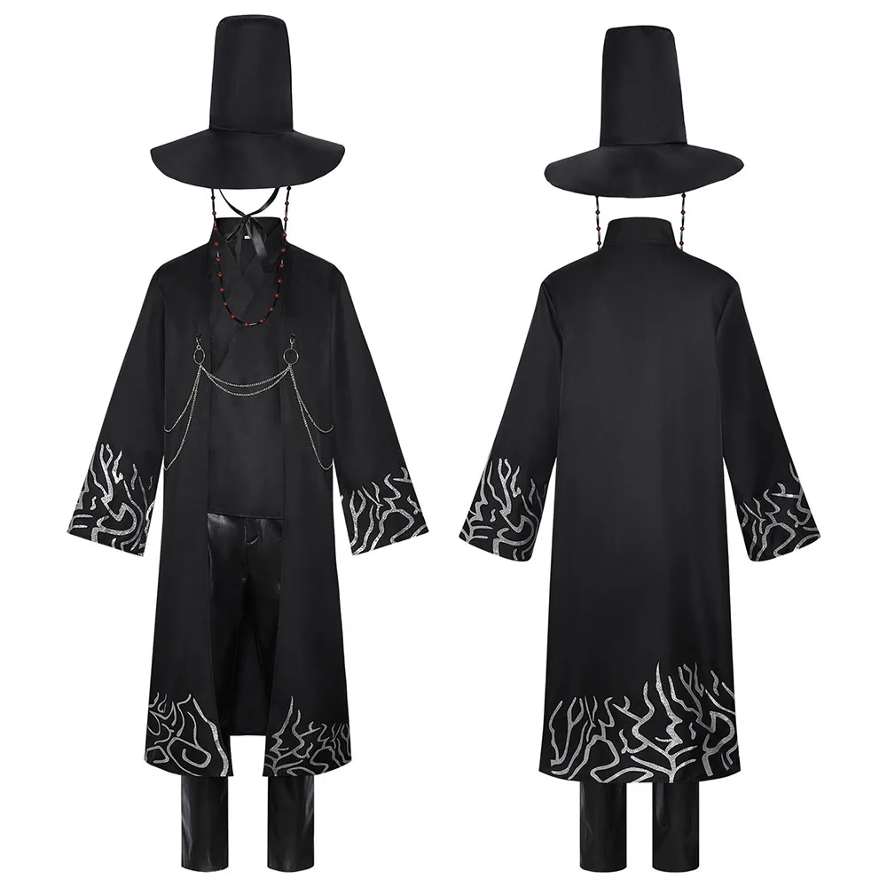 

Аниме Сая для мальчиков, карнавальный костюм на Хэллоуин с принтом K-Pop, охотники на демонов, комплект кимоно для косплея, праздничная одежда, шляпа для взрослых и детей