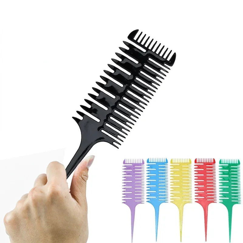 

Professional Hair Comb Hair Dyeing Highlight Hair Brush Fish Wide Tooth Zone Comb Barber Hairdressing Comb Styling Tool