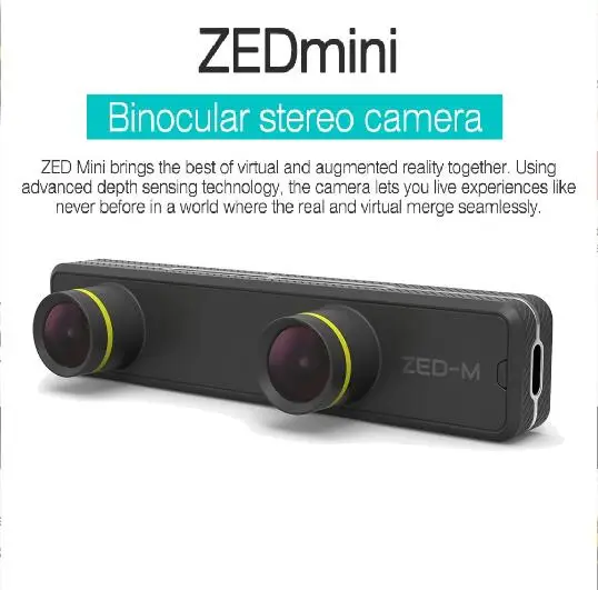 STEREO ZED Mini  Stereo-IMU 3D Depth Sensor for AI Edge Computing Self-Driving Car Control Mobile Mapping