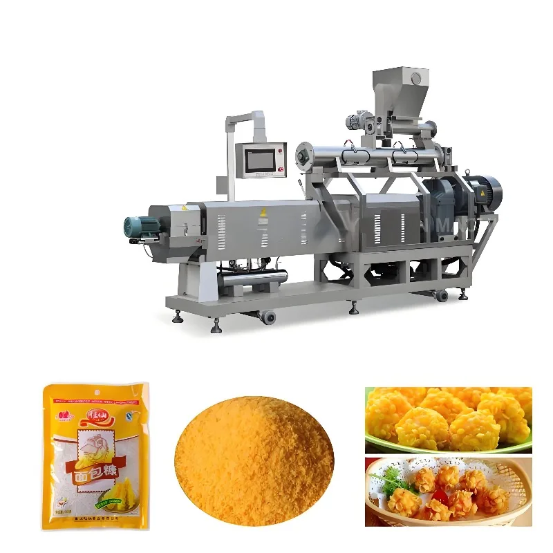 Custom Full Automatic Bread Crumbs Making Machine,Twin Screw Food Extruder Lowest Price Industrial Bread Crumb Production Line