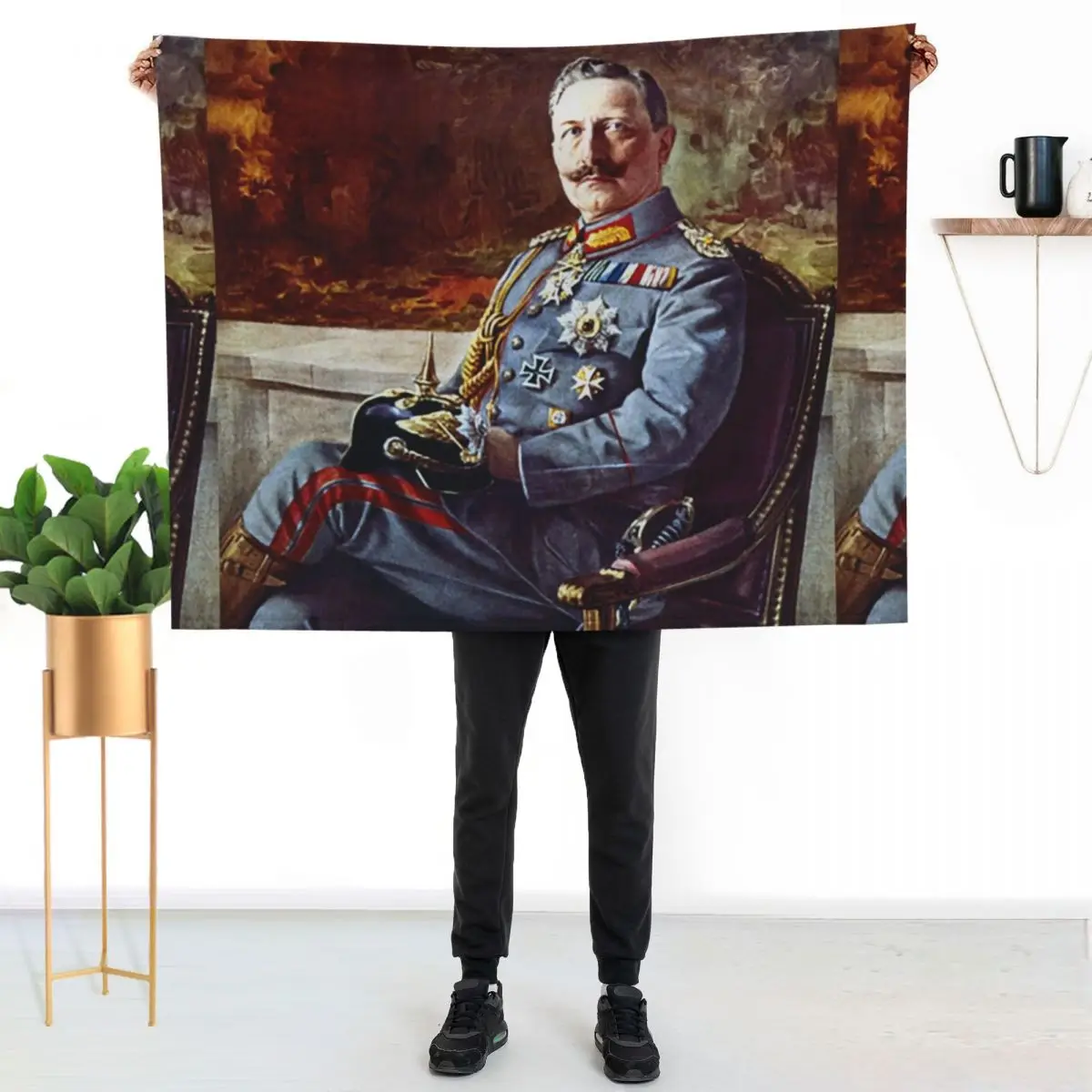 

Kaiser Wilhelm II, 1914 seated portrait Throw Blanket Summer Cool Breathable Blanket for Sleeping