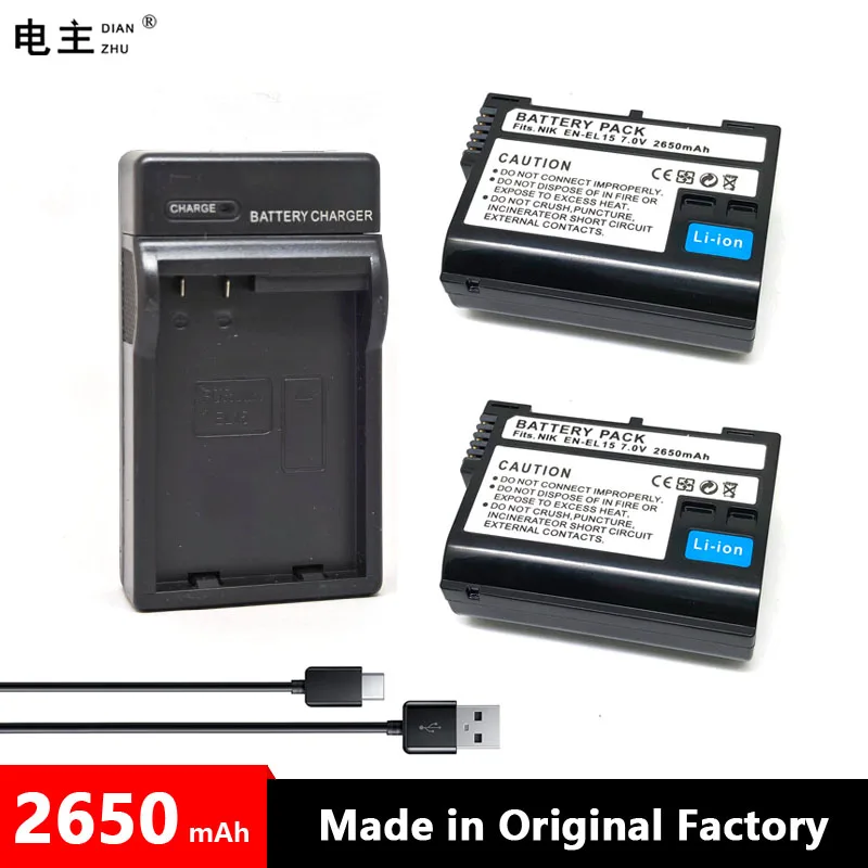 EN-EL15 ENEL15 EN EL15 A Battery Charger For Nikon V1 D500 D600 D610 D750 D800 D800E D810 D810a D850 D7000 D7100 D7200 D7500