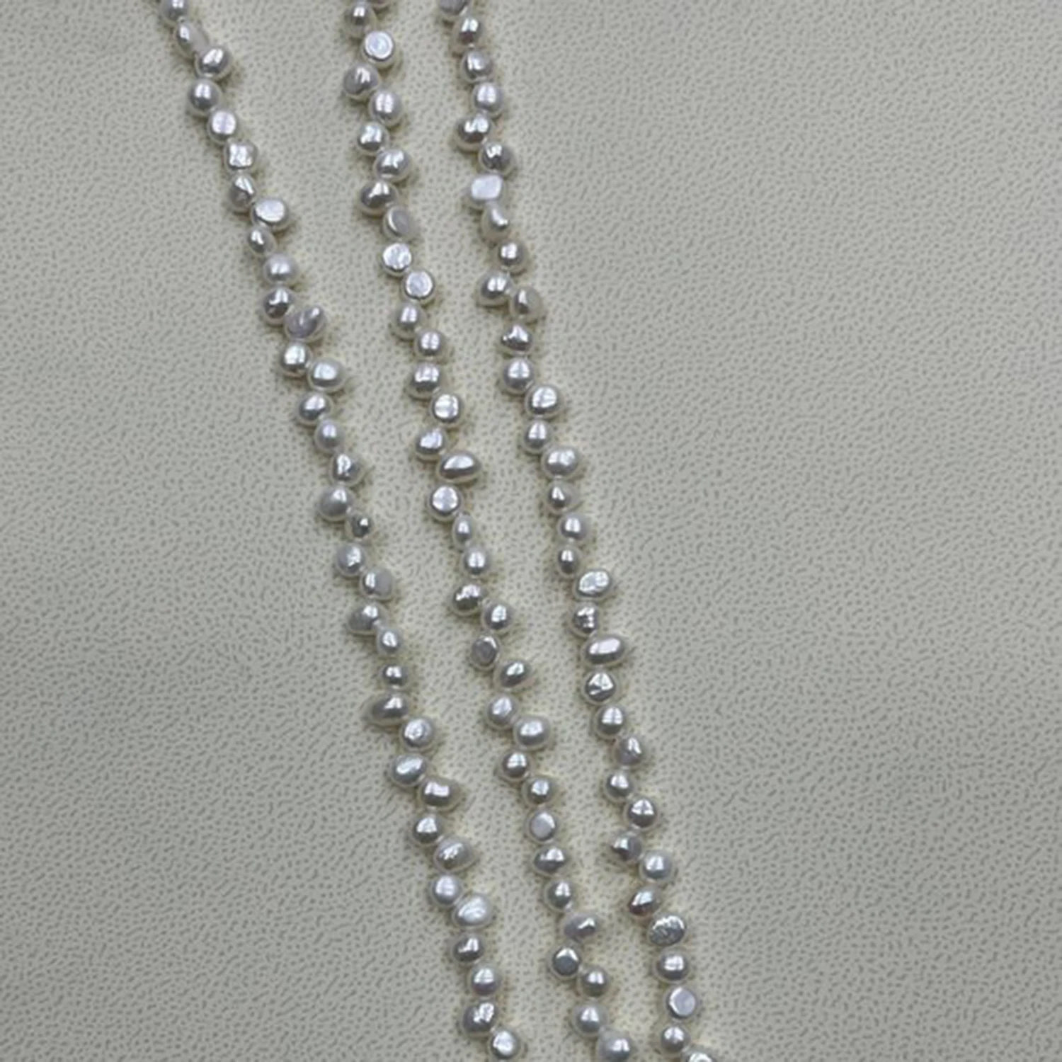 

Натуральное жемчужное ожерелье 3-4 мм, неправильной формы, из пресноводного белого барочного жемчуга, полуфабрикаты для самостоятельного изготовления ювелирных изделий оптом