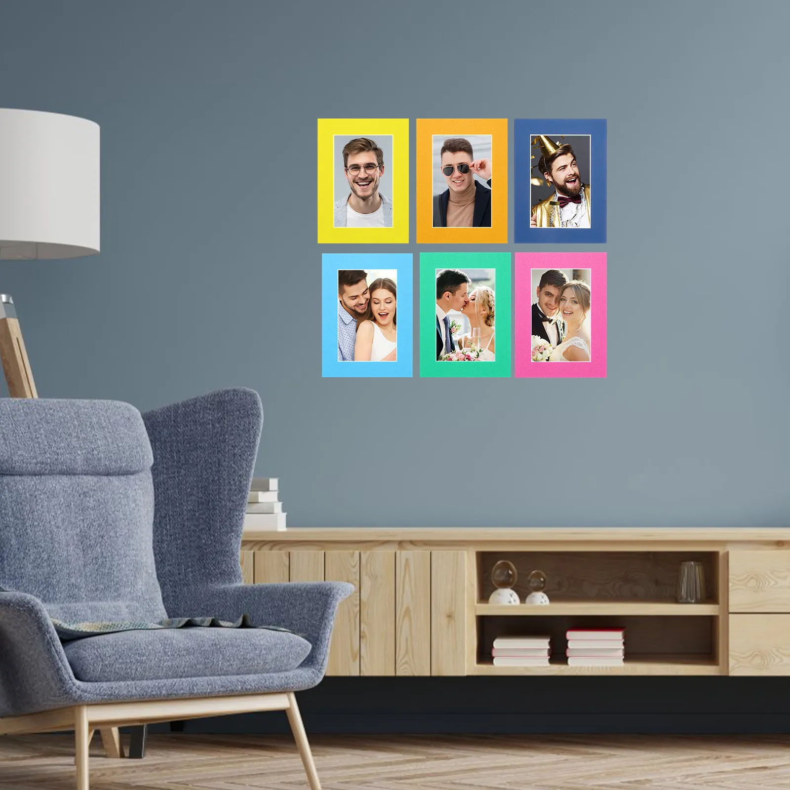 30Pcs Cardboard Picture Frame Stylish Photo Holder for Wall Mount Desktop Display Home Decor Retro Chic Design Elegant Memory