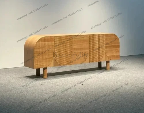Sandy Wind Simple Dining Side Cabinet Model Room Locker Decorative Cabinet Nordic Entry Entrance Antique TV Cabinet