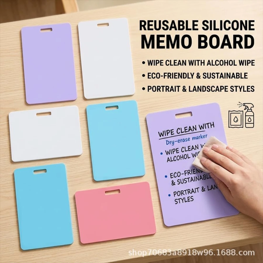 Reusable Erasable Badge Sticky Notes Wiping Custom Photo Name Luggage Tags Personalized Vacation Id Cards DIY Work Badge