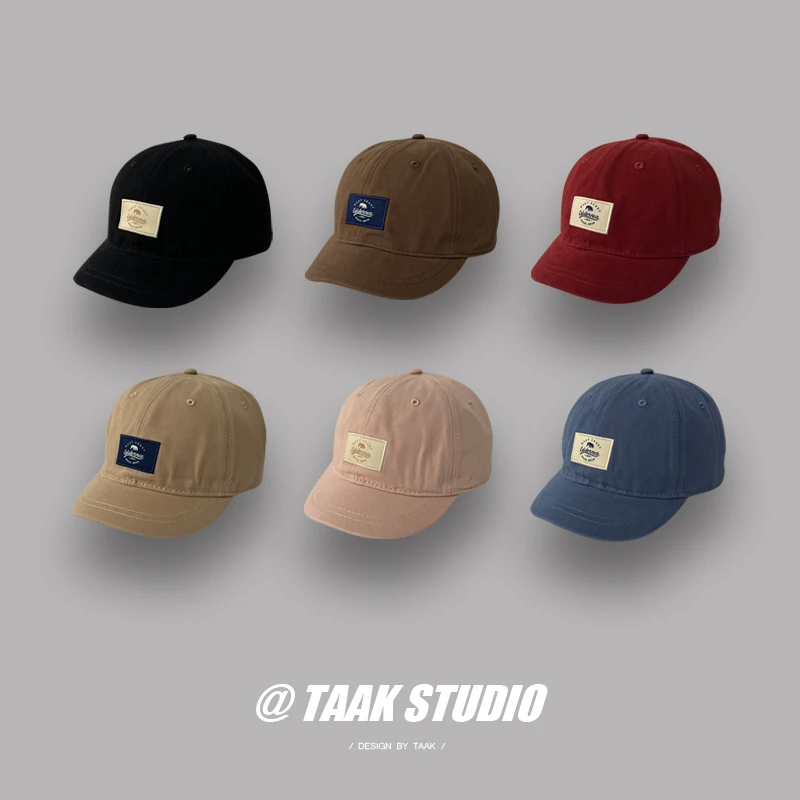 Short Brim Baseball Cap Female Summer Japanese Minority Ins Tooling Short Brim Peaked Cap Trendy Men