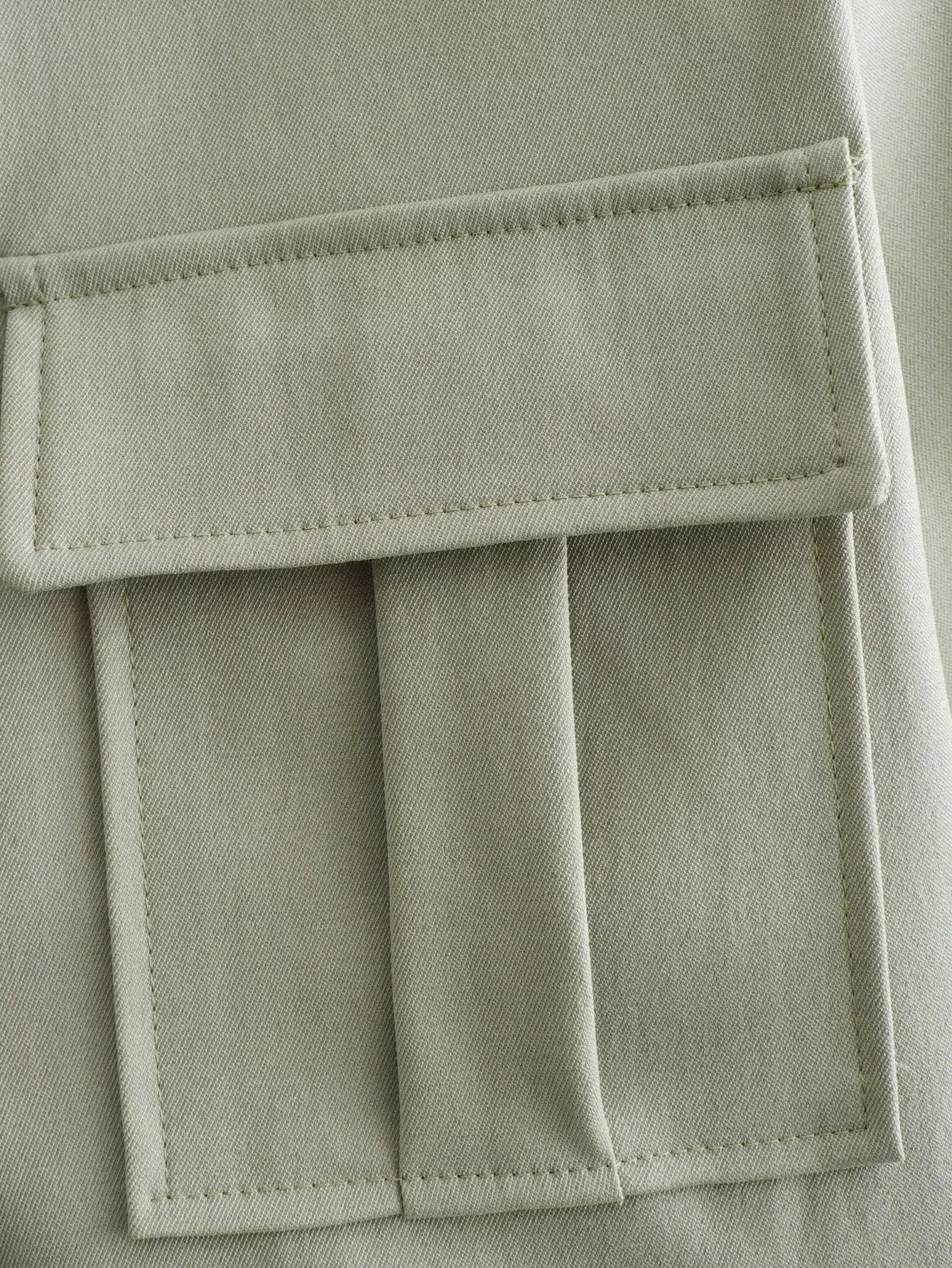 HH Elegantes Damen-Set: Einreihige Cropped-Jacke und Weite Hose mit Knopfleiste, Casual Büro-Arbeitskleidung, Wochenend- und Party-Outfit, 2-teilig – Detail 10