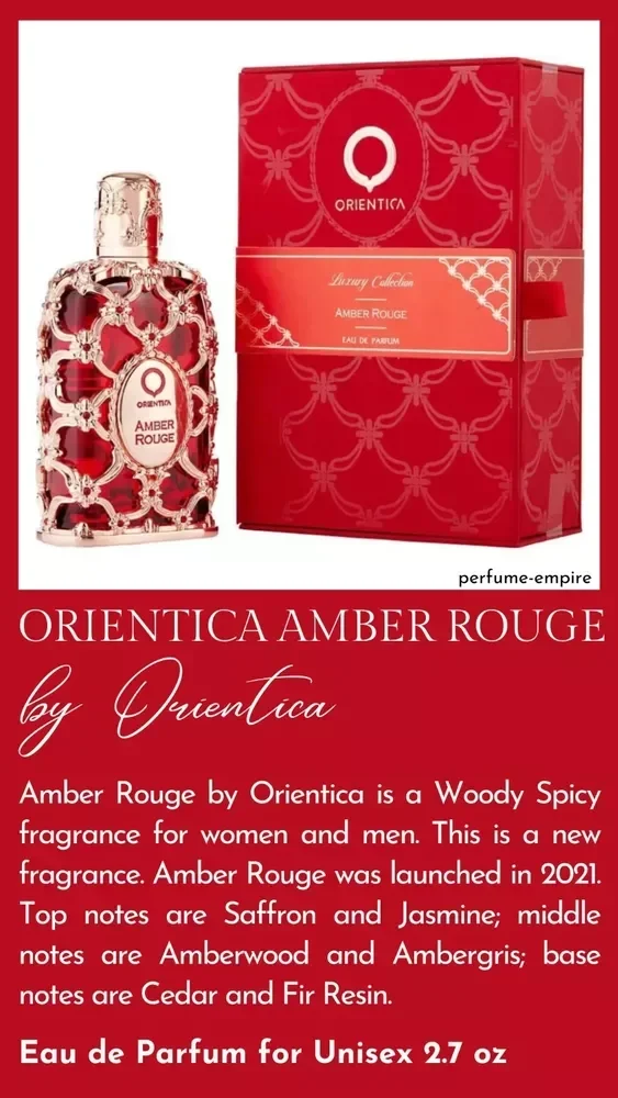 Orientica Royal Amber Rouge Oud Saffron للرجال والنساء أو دي رذاذ للجنسين زجاجة زجاجية محايدة كولونيا الورد رائحة تدوم طويلاً