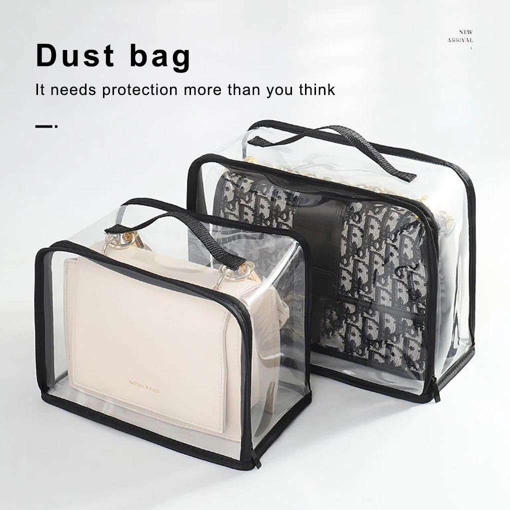 

Dust Bag for Handbag Luxury Business Travel Organizer Makeup Pouch Clothes Shoe Storage Transparent Moisture-proof Zipper Bag