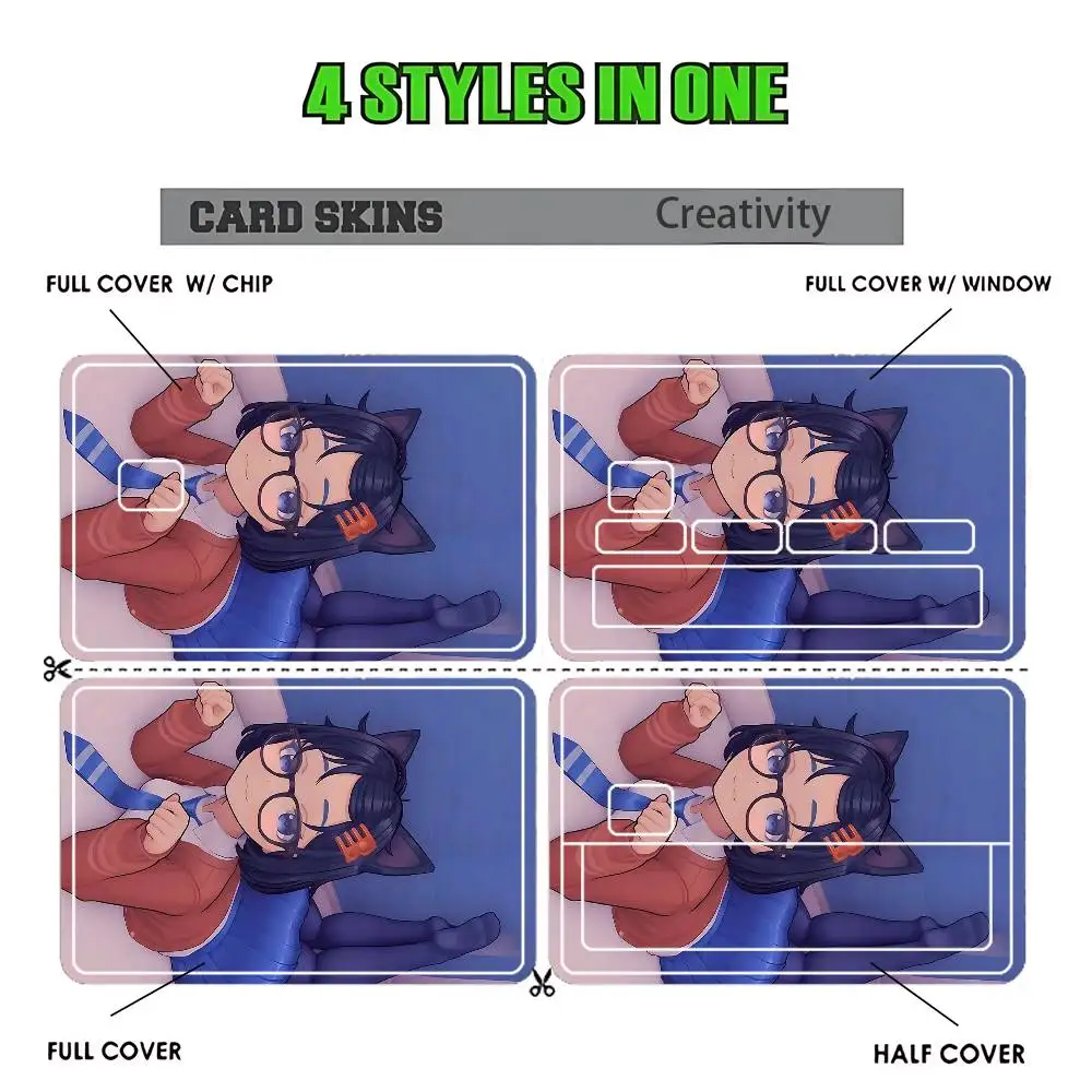 

M-MiSide Crazy Mita Stickers Credit Visa Debit Bank Charge Card Bus Metro Waterproof Sticker Decal Decoration