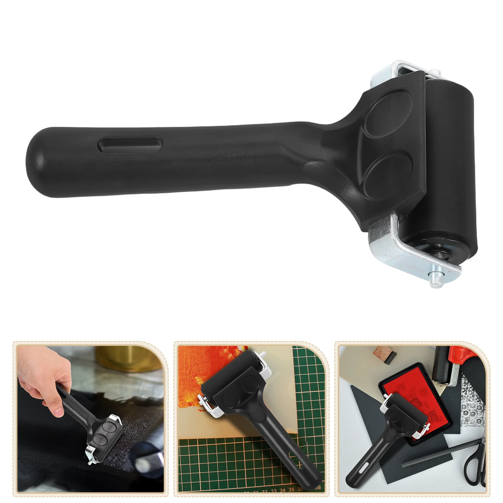 

5.7 Inch Roller For Printmaking Oil Painting, Manual Rubber Roller Tool With Even Ink Distribution, Enhanced Grip Art