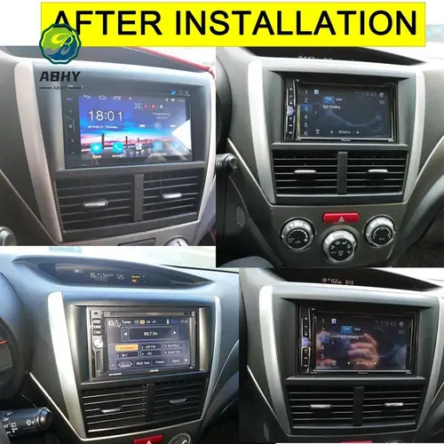 ABHY-Radio de coche Fascia para Subaru Impreza Forester 2007-2012 DVD estéreo marco placa adaptador montaje tablero instalación bisel