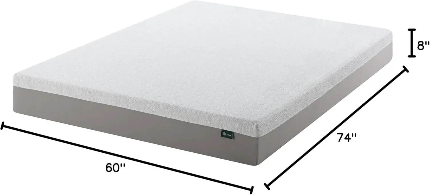مرتبة Ultima RV Memory Foam مقاس 8 بوصة [الإصدار الجديد]، قصيرة كوين، خالية من الألياف الزجاجية، ملمس متوسط ثابت، رغوة ذاكرة مسامية