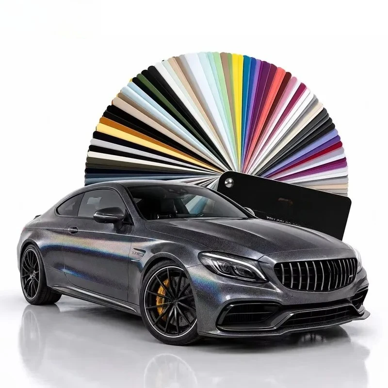 Wholesale 1.52*15m PET Car Vinyl Wrap Film 300+ Colors Gloss Matte Metallic Full Body Color Change Wrap Factory Price OEM