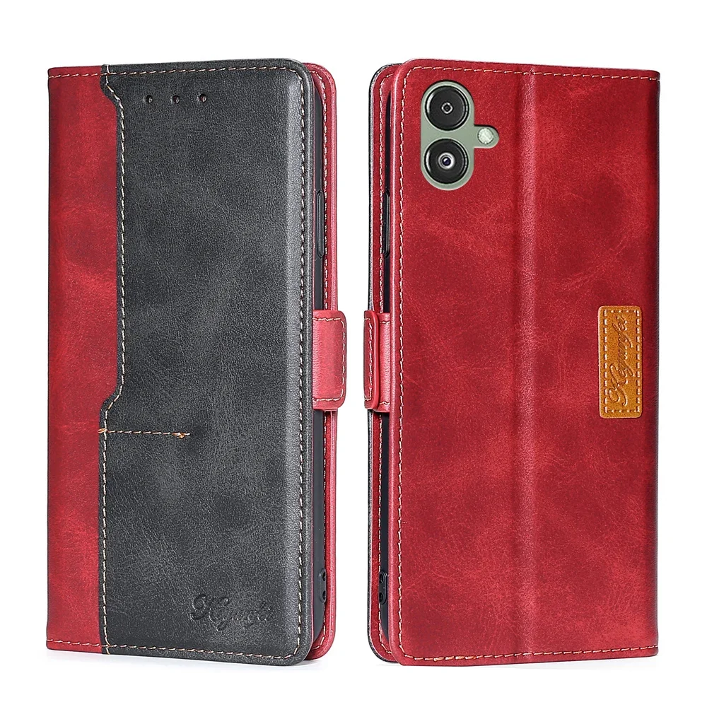 

Магнитный чехол-кошелек для телефона Samsung Galaxy F34 F52 F04 F54 F62 F12 F41 Xcover 5 6 Pro, кожаный чехол с откидной крышкой и слотами для карт