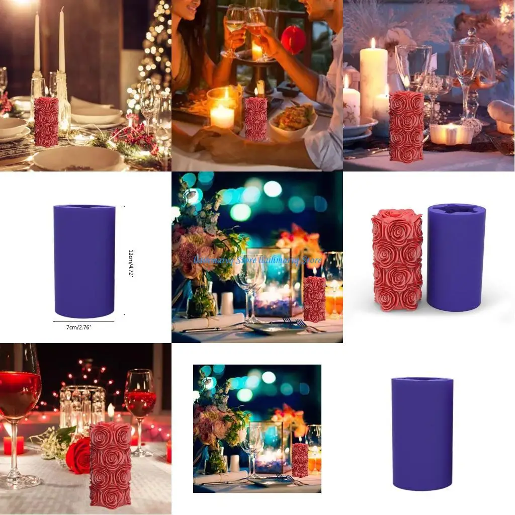 

573B Cylindrical Rose Mould for Home Table Decoration Used in Ovens Freezers Microwaves Dishwashers Tear Resistance