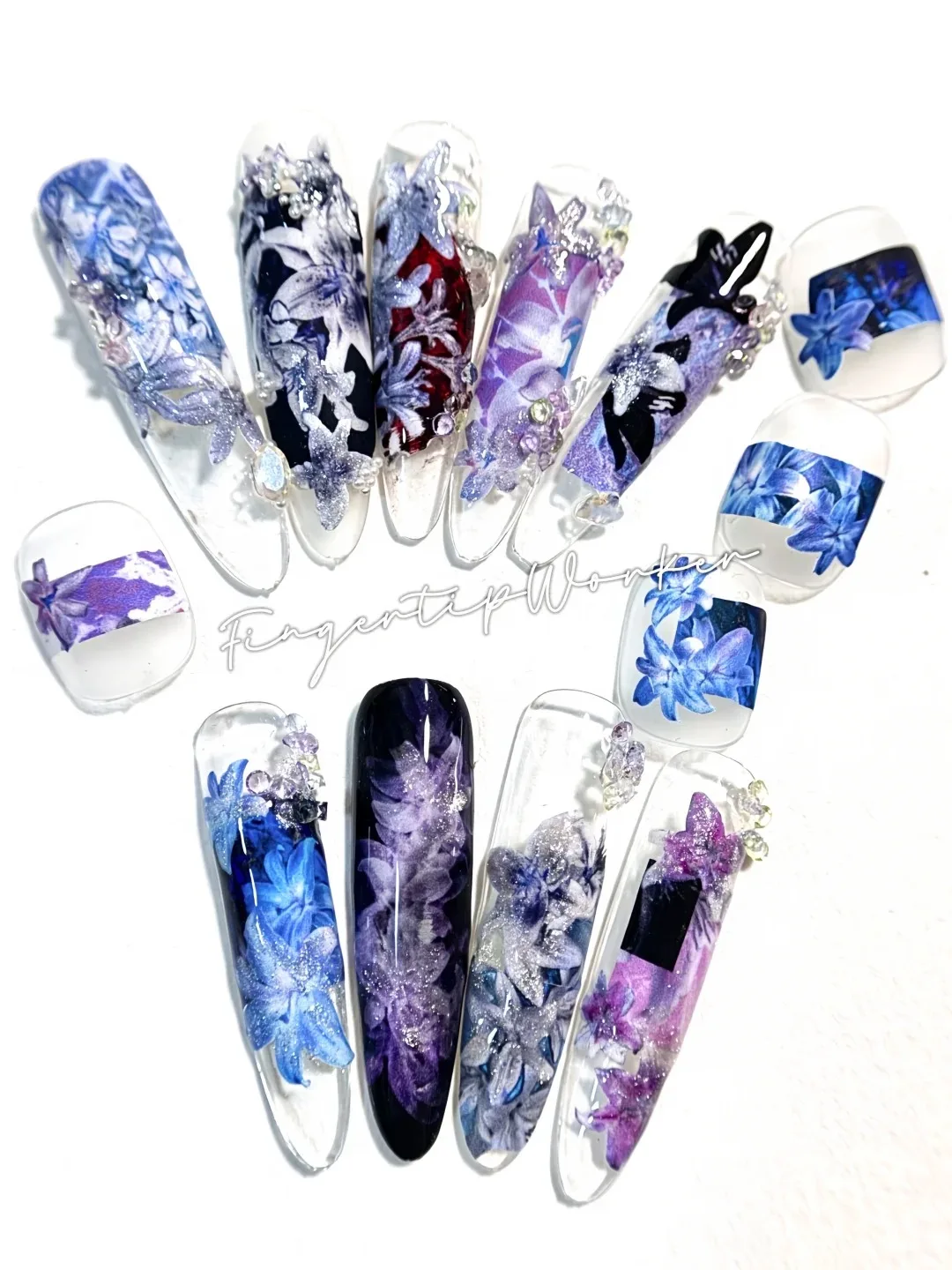 New Model Xianpin Exquisite And Cool Lily Flower Nail Art Transfer Sticker DIY Nail Decoration Tool