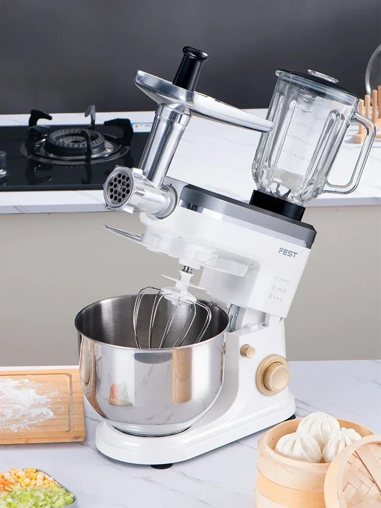 Chef Machine Commercial Automatic Kneader Dough Mixer Cream Household Mixer Grinding Meat Juicing 6L