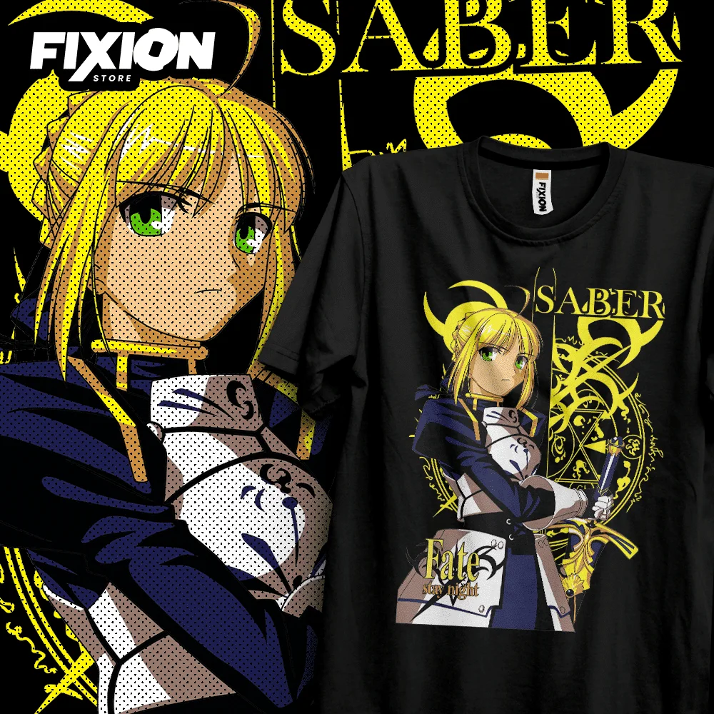 T-shirt For Anime Fate Stay Night – Saber – N/Febrero 2023 (negra) Mange Tee