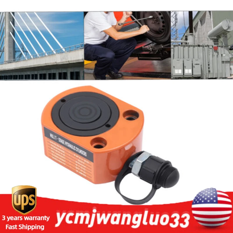 20T 41cc Hydraulic Cylinder Jack Ram Lifting Multi Stage 1.02inch-Stroke FRY-20  For Hinery Shipbuilding (Cannot Ret)