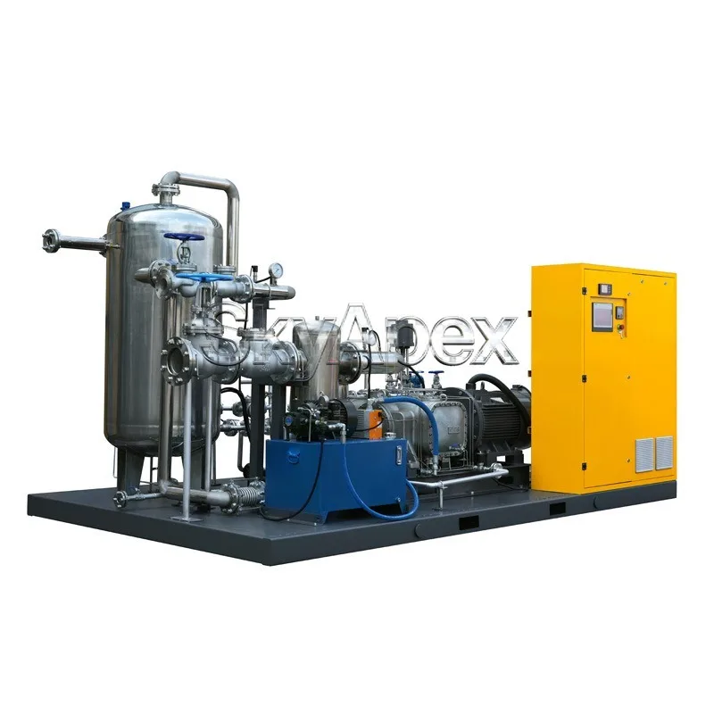 Deposit Energy Saving Steam Compressor 195°C High Temperature Single Screw Steam Compressor Factory