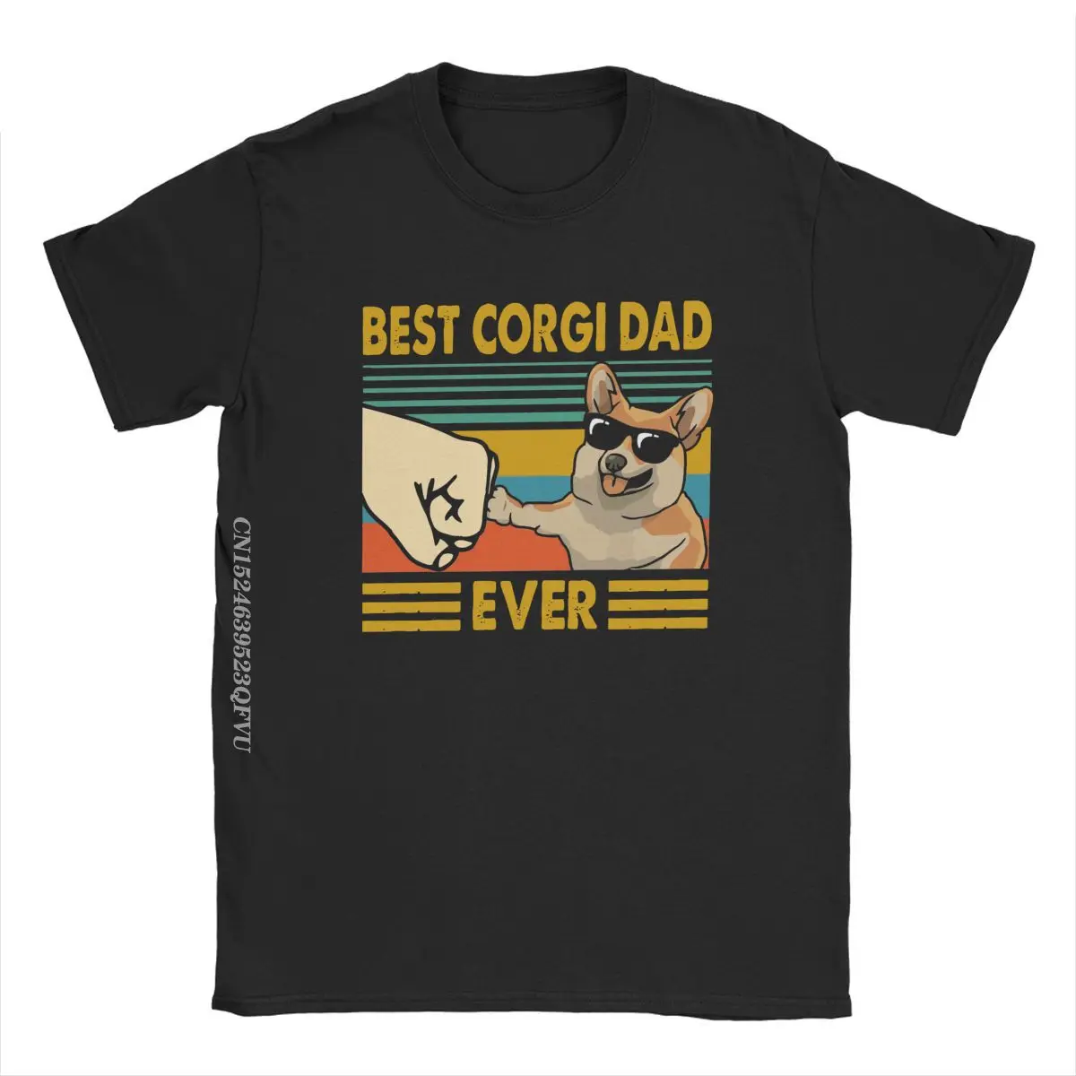 Men\'s T-Shirts Best Corgi Dad Ever Funny Corgi Owner Cool Cotton Tee Shirt Dog Animal Tshirt Round Collar Clothing Gift Idea