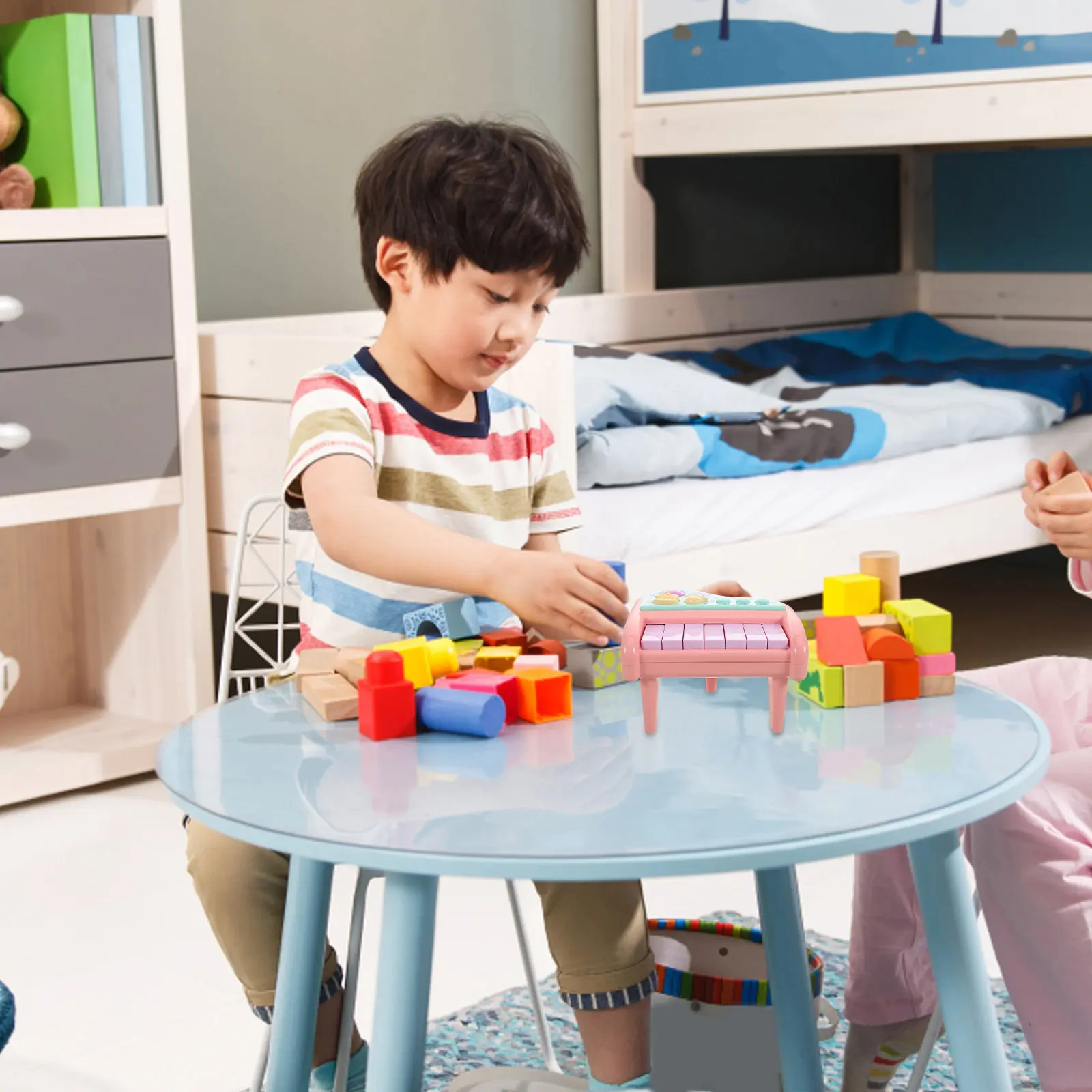 Electric Piano for Toddlers Keyboard with Cartoon Design Multiple Melodies Rhythms Early Development Music